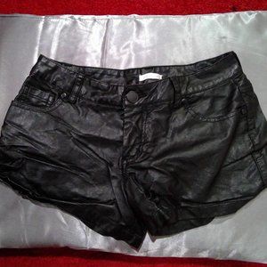 Xhilaration black faux leather short-shorts